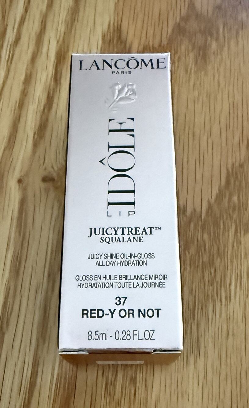 Lancôme Lip Idôle JuicyTreat Squalane Lip Oil Gloss 37 Red-Y Or Not 8.5ml New